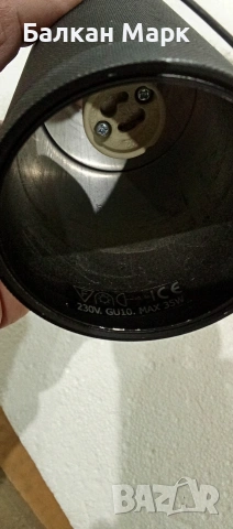 Черен метален пендел GU10 – 24 см | НОВ (с козметични забележки), снимка 2 - Други - 53094360