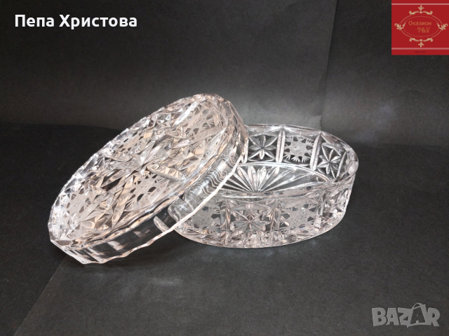 Кутия за бижута от оловен чешки кристал, снимка 1 - Декорация за дома - 45031196