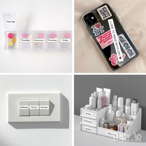 SUPVAN E10 Мини Bluetooth машина за етикети с лента, непрекъснат водоустойчив етикет, универсално пр