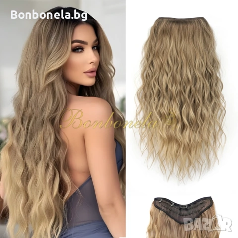 Екстеншън с клипс / Удължение за Коса /треса / треса с клипси , снимка 7 - Аксесоари за коса - 53034501