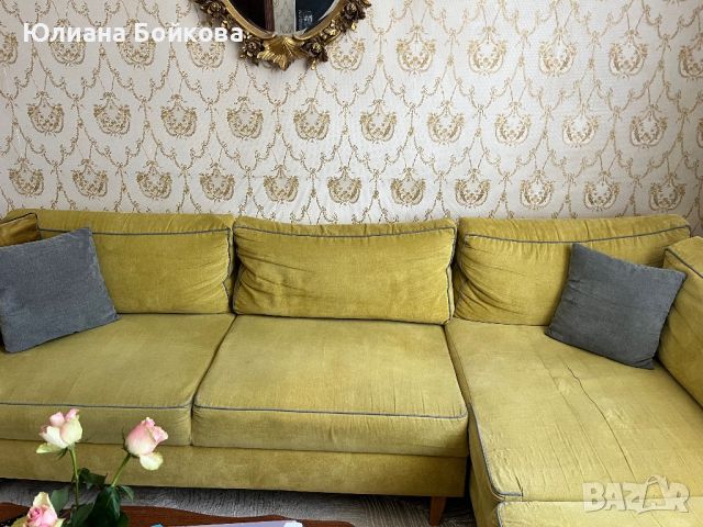 Ъглов, разтегателен диван, снимка 2 - Дивани и мека мебел - 45537420