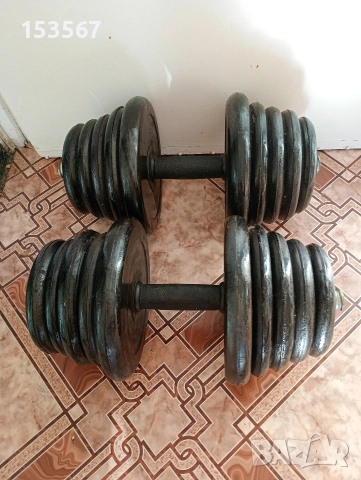 Дъмбели, гири, 2×10 кг. Общо 20 кг.