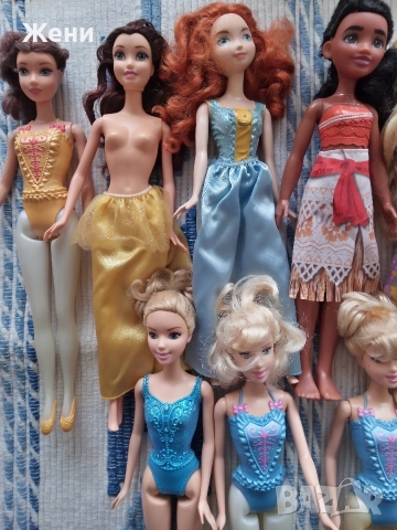 Оригинални Mattel Disney принцеси Дисни Барби Frozen Ана Елза Ариел Снежанка Рапиунцел Моана Бел, снимка 2 - Кукли - 52903317