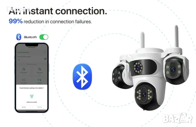 HD WiFi PTZ Camera auto tracking, снимка 4 - Камери - 31271891