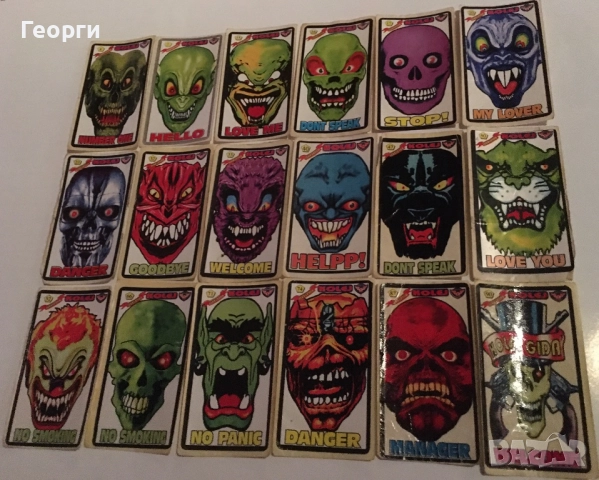 Kolej Skeletors - колекционерски стикери от дъвки от 90-те., снимка 2 - Колекции - 52367971