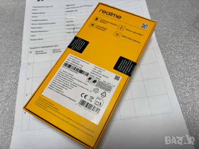 НОВ! 2 години Гаранция! Смартфон Realme Note 70T, 4GB, 128GB, Gold, снимка 3 - Други - 53913916
