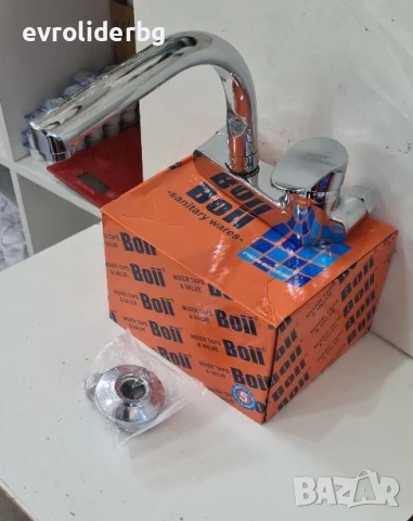 СУПЕР ПРОМОЦИЯ!!!Батерия Едноръкохваткова за стена със Неръждаема Странична "L" лебедка., снимка 7 - Смесители - 51374745