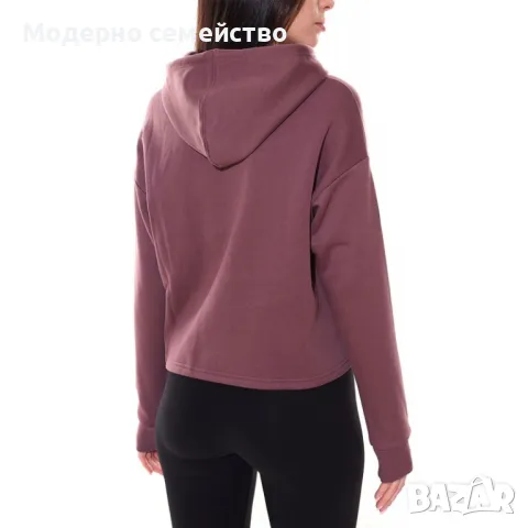 Дамско спортно горнище PUMA Essentials Cropped Hoodie Purple, снимка 2 - Суичъри - 46874219