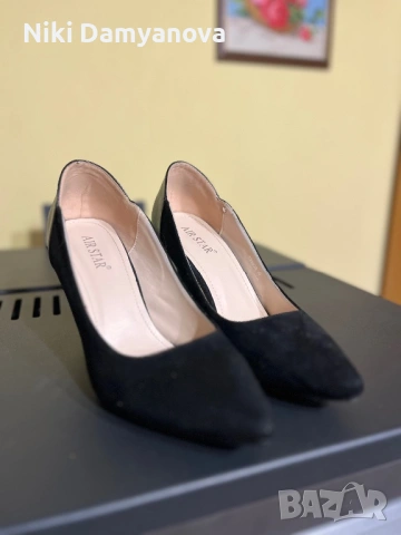 Черни токчета - 40 номер, снимка 3 - Дамски обувки на ток - 53953442