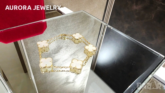 Van Cleef & Arpels VCA 5 Motifs Gold Mother of Pearl Vintage Alhambra Дамска Гривна, снимка 2 - Гривни - 53890721