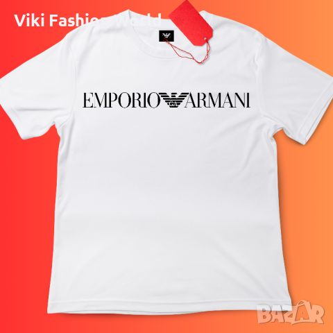 EMPORIO ARMANI бяла тениска дизайнерска 
