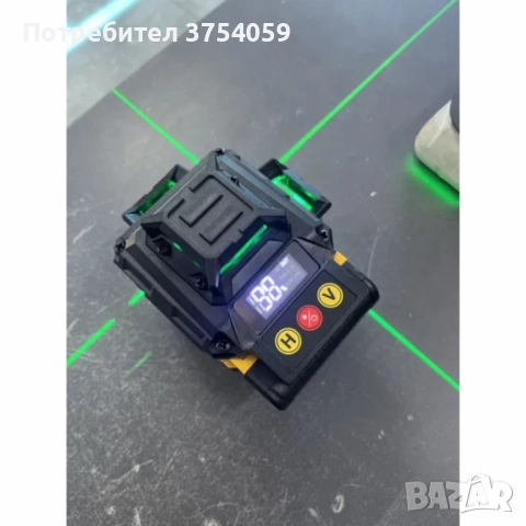 Самонивелиращ Лазерен Нивелир 4D с 16 Линии, Зелен Лазер, Тринога и Куфар, снимка 11 - Измервателни инструменти - 52363704