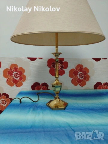 дизайнерска месингова лампа, снимка 7 - Настолни лампи - 53144506