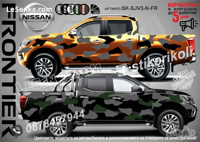 Nissan Juke SK-SJV3-N-JU Кaмуфлаж Офроуд Джип Пикап Лодка Camouflage Off-Road стикери, снимка 2 - Аксесоари и консумативи - 47888707