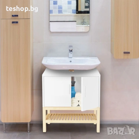 Шкаф за баня за под мивка Relaxdays лукс колекция, снимка 2 - Шкафове - 53716022