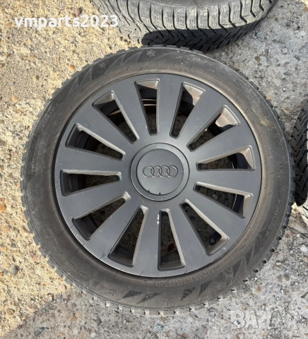 18" джанти 5х112 Audi - 8J et35 с зимни гуми 235/50/18 дот 2018, снимка 4 - Гуми и джанти - 51987196