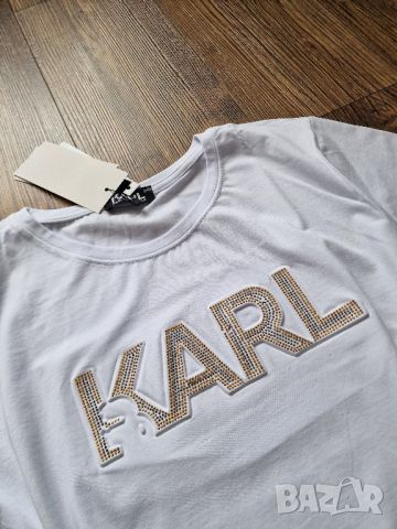 Страхотна дамска тениска KARL LAGERFELD нова с етикет, размер S / M ,L , XL, 2XL, снимка 2 - Тениски - 46049462