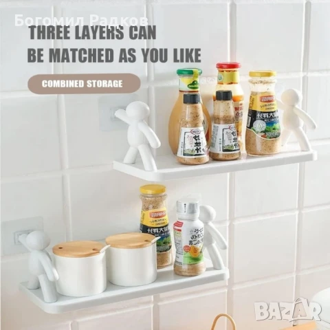 Стенна поставка с хуманоиден дизайн - Иновативно и забавно съхранение за вашата баня или кухня, снимка 4 - Други - 51001061