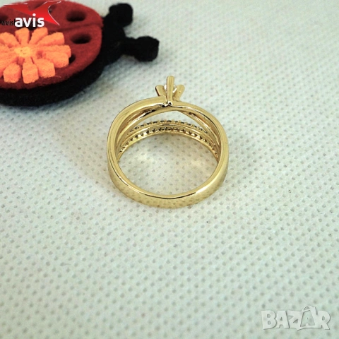 Пръстен с 14К златно покритие 224875, снимка 2 - Пръстени - 54202947