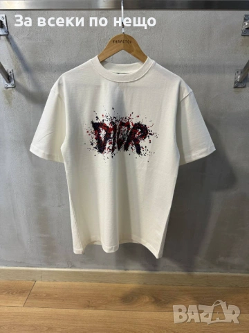 Christian Dior Мъжка Бяла Тениска👕Мъжка Блуза С Къс Ръкав В Бял Цвят Кристиян Диор Код MensPoint28