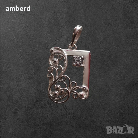 Уникален сребърен винтидж медальон, снимка 4 - Колиета, медальони, синджири - 53463610