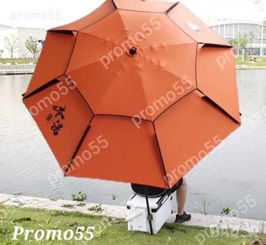 Плажен чадър с чупещо рамо, УВ защита, тризъбец, 220см., снимка 3 - Къмпинг мебели - 50585712