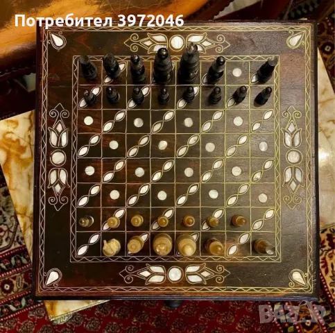 Антикварен шах с чекмедже , снимка 7 - Антикварни и старинни предмети - 50309299