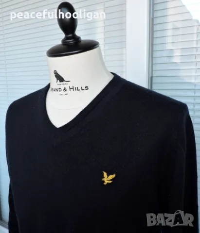 Lyle & Scott Merino Wool  Jumper - мъжки пуловер размер М/L, снимка 3 - Пуловери - 48643899