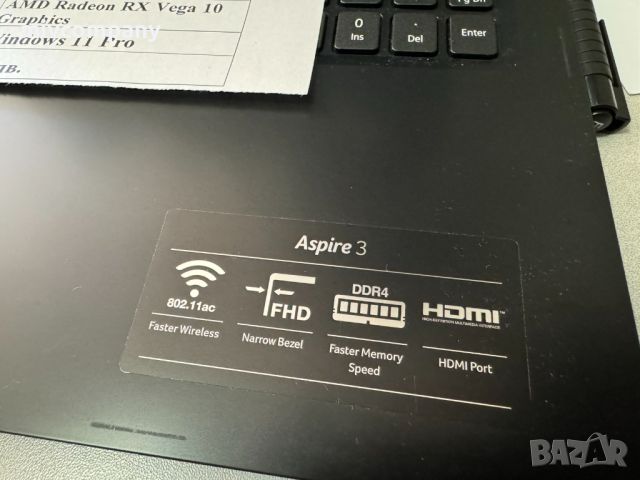 Лаптоп Acer Aspire 3 A315-42-R70B Ryzen 7 512 SSD 8 Ram, снимка 2 - Лаптопи за работа - 45434250
