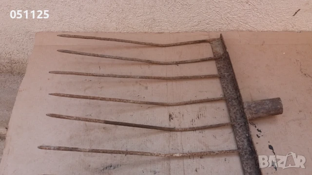 стара голяма вила за сено , снимка 4 - Антикварни и старинни предмети - 50596377