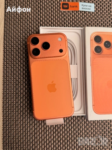 НОВ! 256Gb *ЛИЗИНГ* iPhone 17 Pro Cosmic Orange / ГАРАНЦИЯ Айфон, снимка 3 - Apple iPhone - 53691445