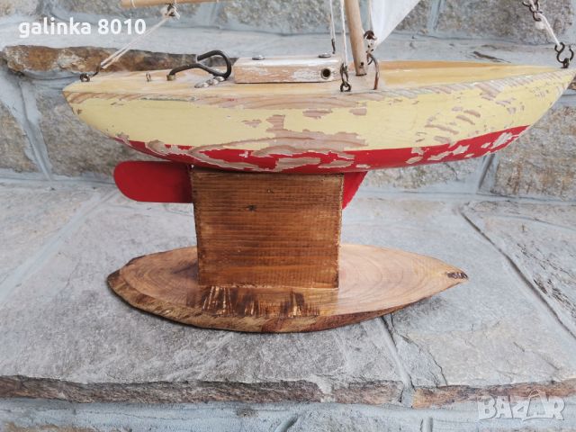 Старо дървено корабче, снимка 5 - Антикварни и старинни предмети - 45820384