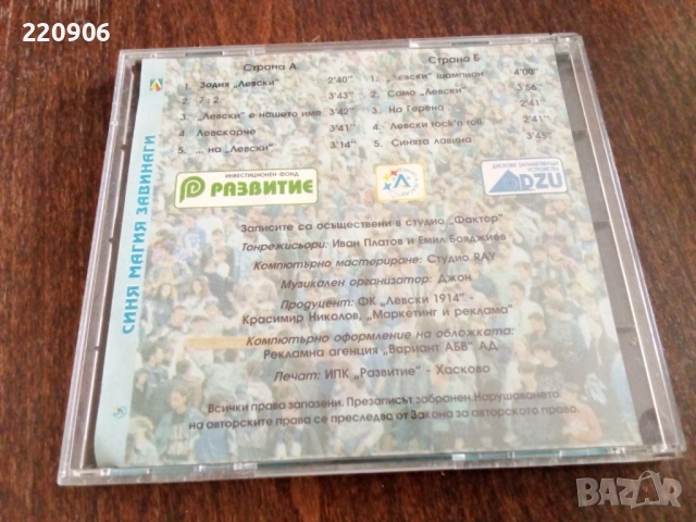 Диск DZU Синя Магия Завинаги, продуцент Левски 1914, снимка 4 - CD дискове - 53909072