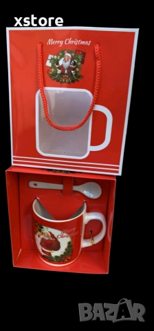 Оригинален коледен подарък чаша в оригинална опаковка и лъжичка, снимка 4 - Други - 52793099