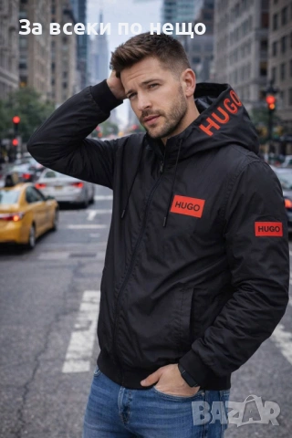 Hugo Boss Мъжка Ветровка🔝Мъжко Пролетно Яке Хуго Бос🔝Мъжко Есенно Яке Код B440, снимка 3 - Якета - 54153300