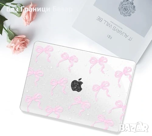 Нов Твърд кейс MacBook Air 13.6 M2 M3 M4 M5 с протектори за лаптоп защита, снимка 6 - Друга електроника - 53839834