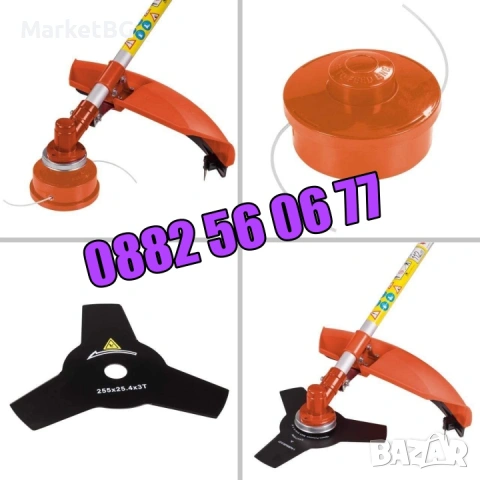 Моторна коса тример 74 куб./ храсторез, бензинов тример + самар, снимка 6 - Градинска техника - 53249765