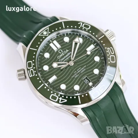 Мъжки часовник OMEGA Seamaster Diver 300M Green с автоматичен механизъм, снимка 2 - Луксозни - 49461685