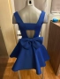 Дамска синя рокля с панделка на гърба, снимка 1