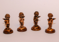 Статуетки,сувенири-Четири ангелчета "амурчета",медна галванопластика., снимка 1 - Други ценни предмети - 45056213