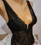 Дамско  черно Боди с дантела, снимка 3