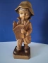 Красива Стара Дървена Фигура Момченце Белгия , снимка 3