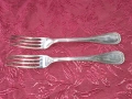 Стари антикварни посребрени луксозни вилици Christofle 2 бр., снимка 3