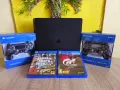 PlayStation 4 Slim 1TB PS4 ПС4+2 джойстика+2 Игри+1 Година Гаранция, снимка 1