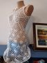 Плажна рокля, изцяло изплетена на една кука, размер S/M, снимка 1 - Рокли - 45419009
