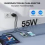 НОВО USB C бързо зарядно устройство, 55W 4-порта, снимка 6