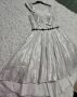 Дамска официална рокля в бял сребрист цвят , снимка 1 - Рокли - 40064751