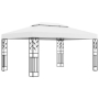 vidaXL Шатра с двоен покрив, 3х4 м, бяла, снимка 1 - Градински мебели, декорация  - 44973266