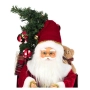Коледна реалистична фигурка Дядо Коледа с шейна, музика и LED, 49см, снимка 6