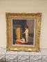 Страхотна изключително красива антикварна белгийска картина масло върху платно , снимка 6